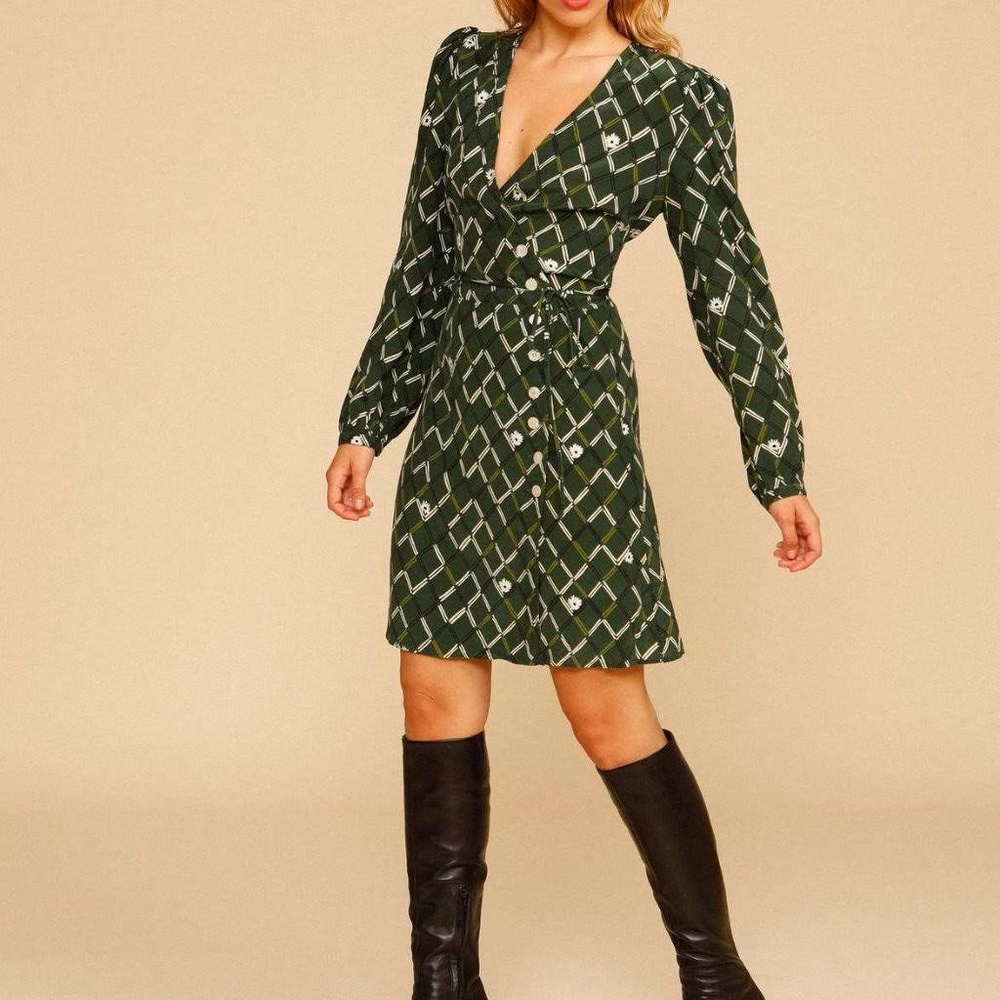 NWT -Rouje Green Gabinette Dress -  EU 36/US 4